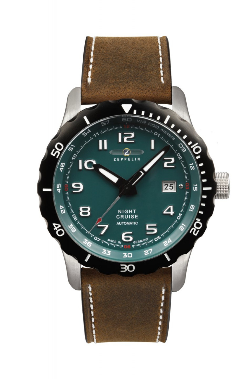 HAU, Zeppelin NightCruise Automatic Kal. 9015 24 Jewels, Steelcase Diver wr 20atm