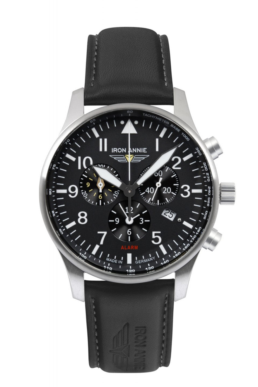 HAU, Iron Annie Chronograph Ronda 5130.D Ronda 5130.D Alarm, Steelcase 42 mm, waterresistant 10 atm