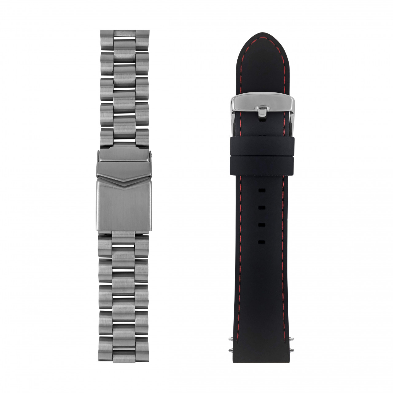 MB massiv-dick komplett 22mm, inkl. Silikonband schwere Qualität m. massivem Endstück