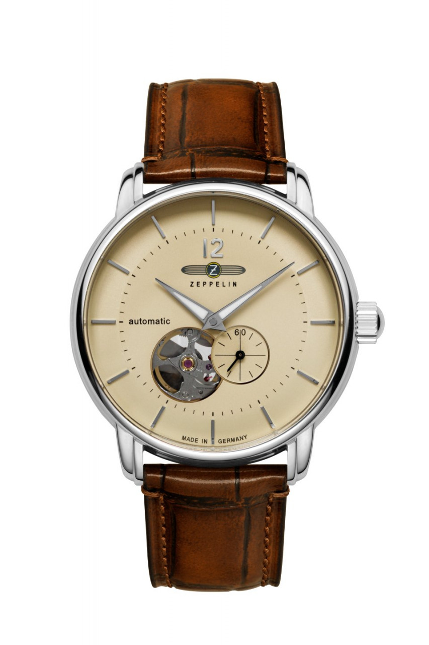 HAU, Zeppelin LZ-120 Bodensee Automatic open heart Cal. 82S5 21 Jewels, Steelcase wr 5atm, MineralK1