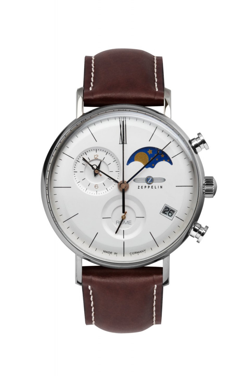 HAU, Zeppelin LZ 120 Rome ETA Chrono Mondphase ETA G10.962EO, Steelcase wr 5atm