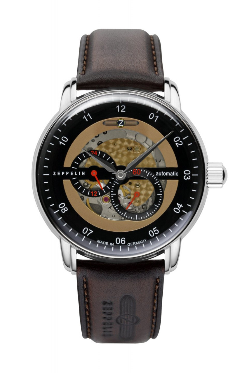 HAU, Zeppelin New Captain´s Line Automatic 82S7 Cal. 82S7 21 Jewels, Edelstahl wr 5atm