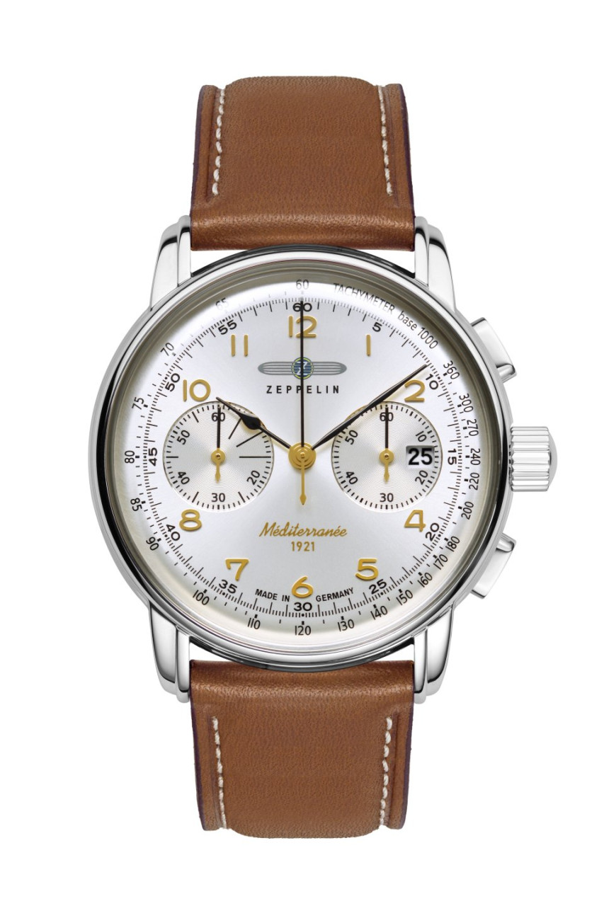 HAU, Zeppelin 100 Jahre Méditerranée Chrono Cal. 6S21 Steelcase wr 5atm, MineralglasK1
