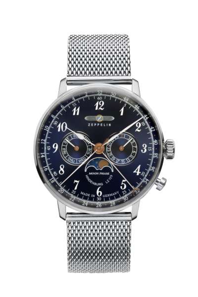 HAU, Zeppelin Hindenburg Moonphase Ronda 706B, Steelcase