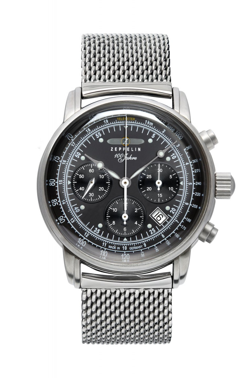 HAU, Zeppelin 100J. Chronograph Automatic Sellita SW510 MB Steelcase, wr 5atm, Saphirglas