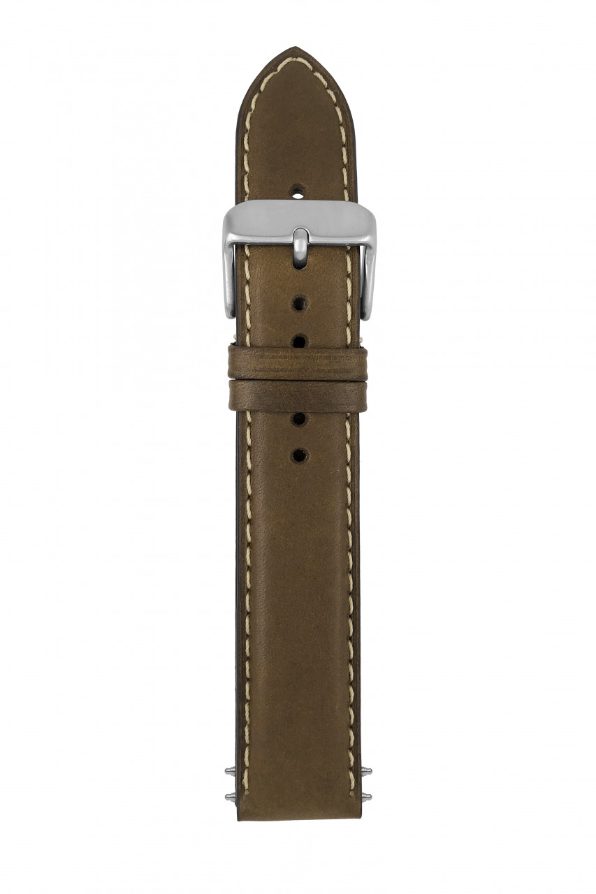 LB SI Kalb 57 f. 5904-5, 34-5,eisbraun,IronA 20mm Parallelband, Polsterung 5, sportl. helle Naht