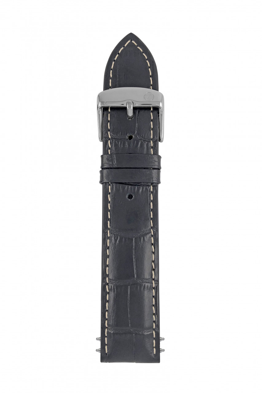 LB Ri ZE Crocomatt schwarz C22/20 Naht natur und Sportschließe