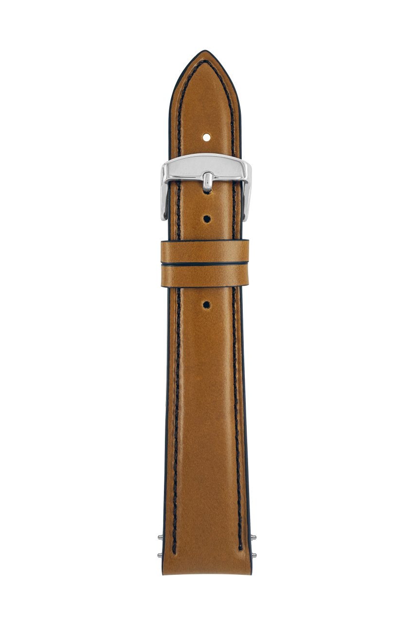 LB GM cognac 20/18mm Naht schwarz, Sportschließe neutral