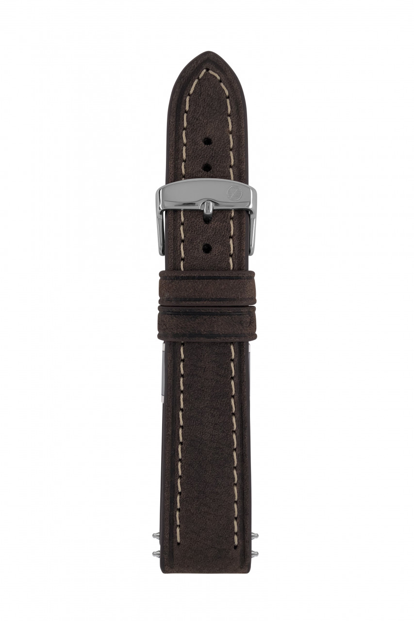 LB Bioleder d.-braun, 22mm mit Kontrastnaht, zertifiziert
