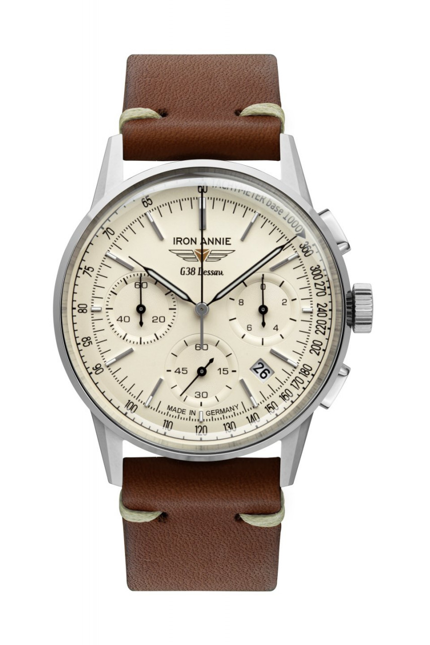 HAU, Iron Annie G38 Dessau Chronograph 6S20 Citizen Chronograph 6S20, Steelcase wr 10atm