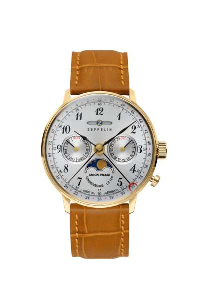 Zeppelin 8076-1 - Hindenburg Moonphase Watch • Watchard.com
