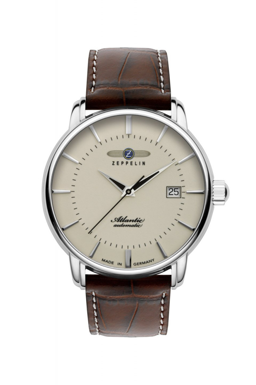 HAU, Zeppelin Atlantic Automatik Swiss SW200 26 Jewels, Steelcase wr 5atm, Sapphire Crystal