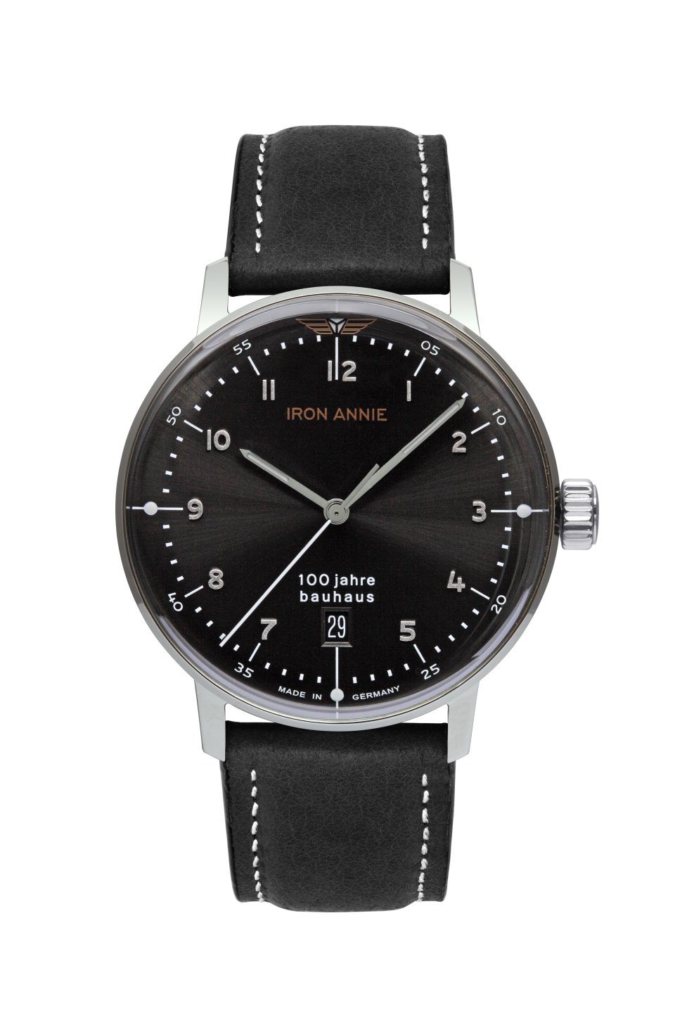 DAU, Iron Annie Bauhaus Quarz ETA F06.111 Steelcase 40mm, Mineral-K1