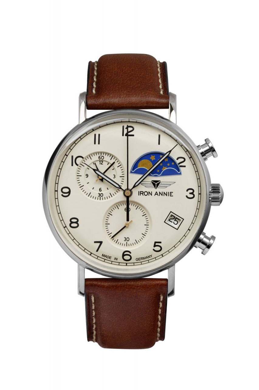 HAU, Iron Annie Amazonas Chrono Mondphase ETA G10.96EO, Steelcase wr