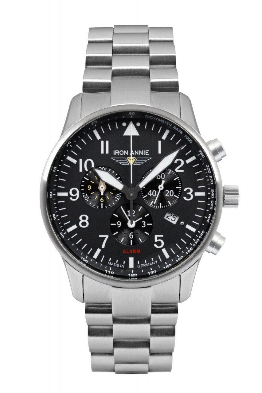 HAU, Iron Annie Chronograph Ronda 5130.D MB Ronda 5130.D Alarm, Steelcase 42 mm, waterresistant 10 atm