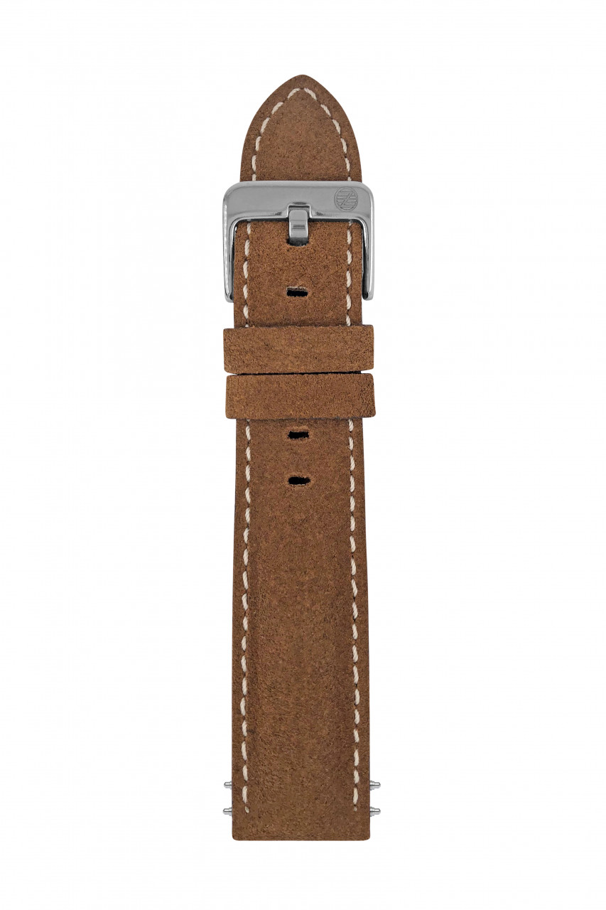 LB GM Camoscio Idro braun, helle Naht f. 7288-4 Velourleder braun Wasserabweisend