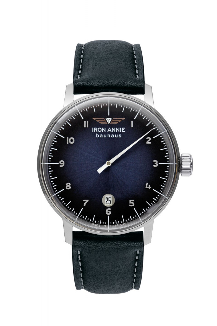 HAU, Iron Annie Bauhaus Monotimer Quarz ETA F06.111, Steelcase 40mm, wr 5 atm