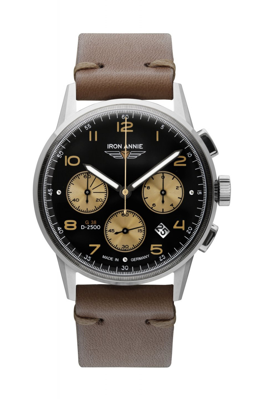 HAU, Iron Annie G38 Chronograph 6S20 Citizen Chronograph 6S20, Steelcase wr 10atm