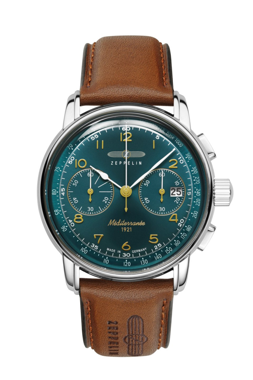 HAU, Zeppelin 100 Jahre Méditerranée Chrono Cal. 6S21 Steelcase wr 5atm, MineralglasK1