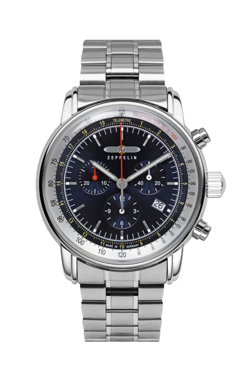 HAU, Zeppelin LZ 14 Marine Chronograph Ronda 5030.D Steelcase, wr 5atm, MineralglasK1