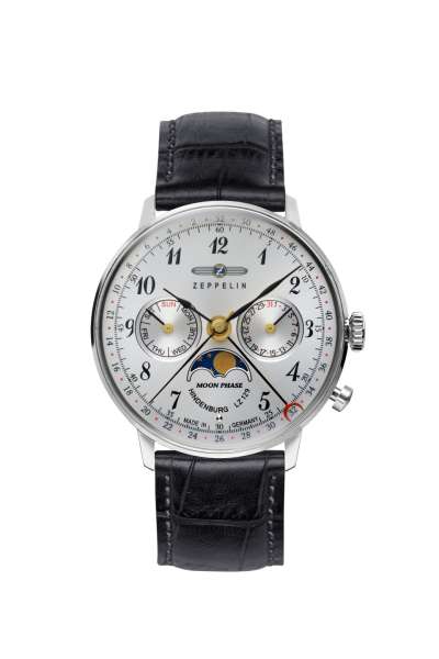 DAU, Zeppelin Hindenburg Moonphase Ronda 706B, Steelcase-GG 36mm