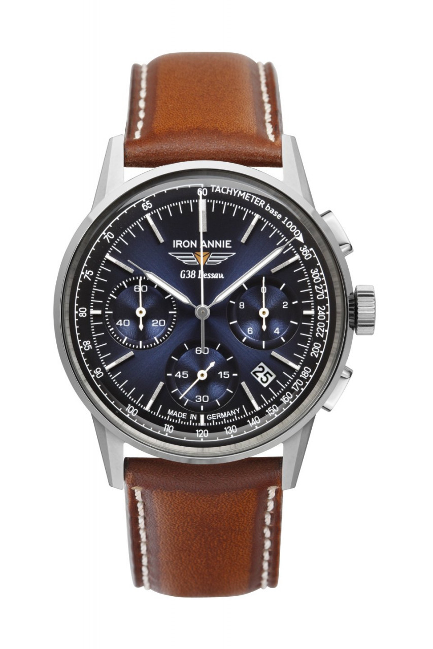 HAU, Iron Annie G38 Dessau Chronograph 6S20 Citizen Chronograph 6S20, Steelcase wr 10atm