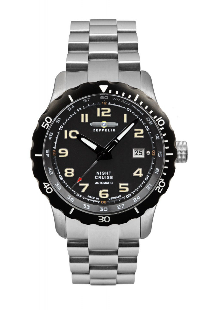 HAU, Zeppelin NightCruise Automatic MB Kal. 9015 24 Jewels, Steelcase Diver wr 20atm