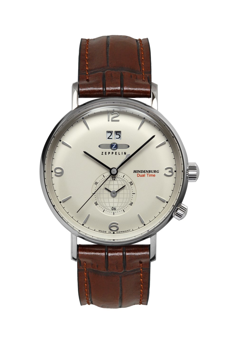 HAU, Zeppelin Hindenburg Ronda Dual-Time silver Ronda 6203.B