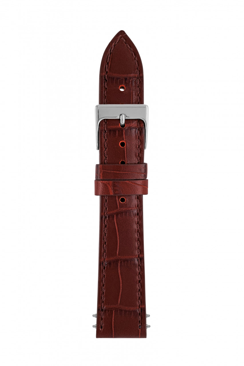 LB GM St. Alligatore bordeaux, stitching 135, TiT 18/16mm light padded, semi matt, tone in tone stitching, elegante buckle