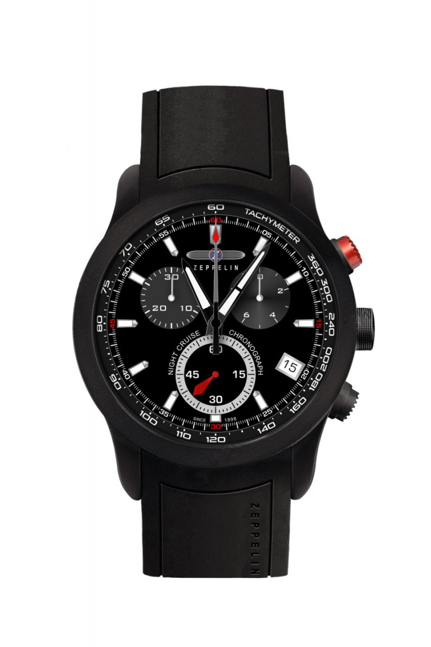 HAU, Zeppelin Night Cruise Chronograph Eta G10.211, Black PVD-Steelcase 10atm