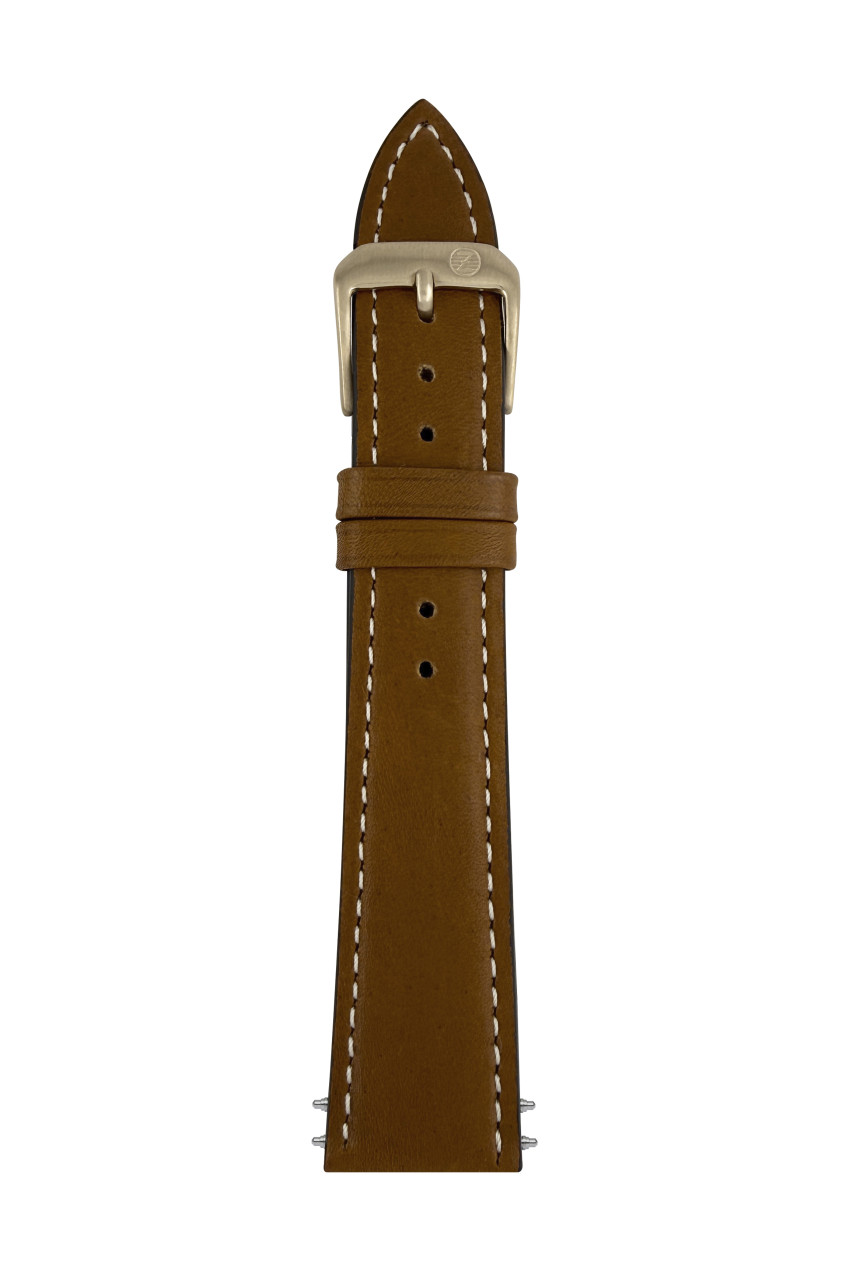 LB Ri Hermes mittelbraun/cognac 20/16mm helle Naht, Schließe SFR10 Champagnergold