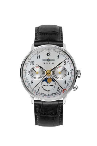 HAU, Zeppelin Hindenburg Moonphase Ronda 706B, Steelcase 40mm, wr 3atm | Men | Zeppelin HAU, Zeppelin Hindenburg Moonphase Ronda 706B, Steelcase 40mm, wr 3atm | Men | Zeppelin
