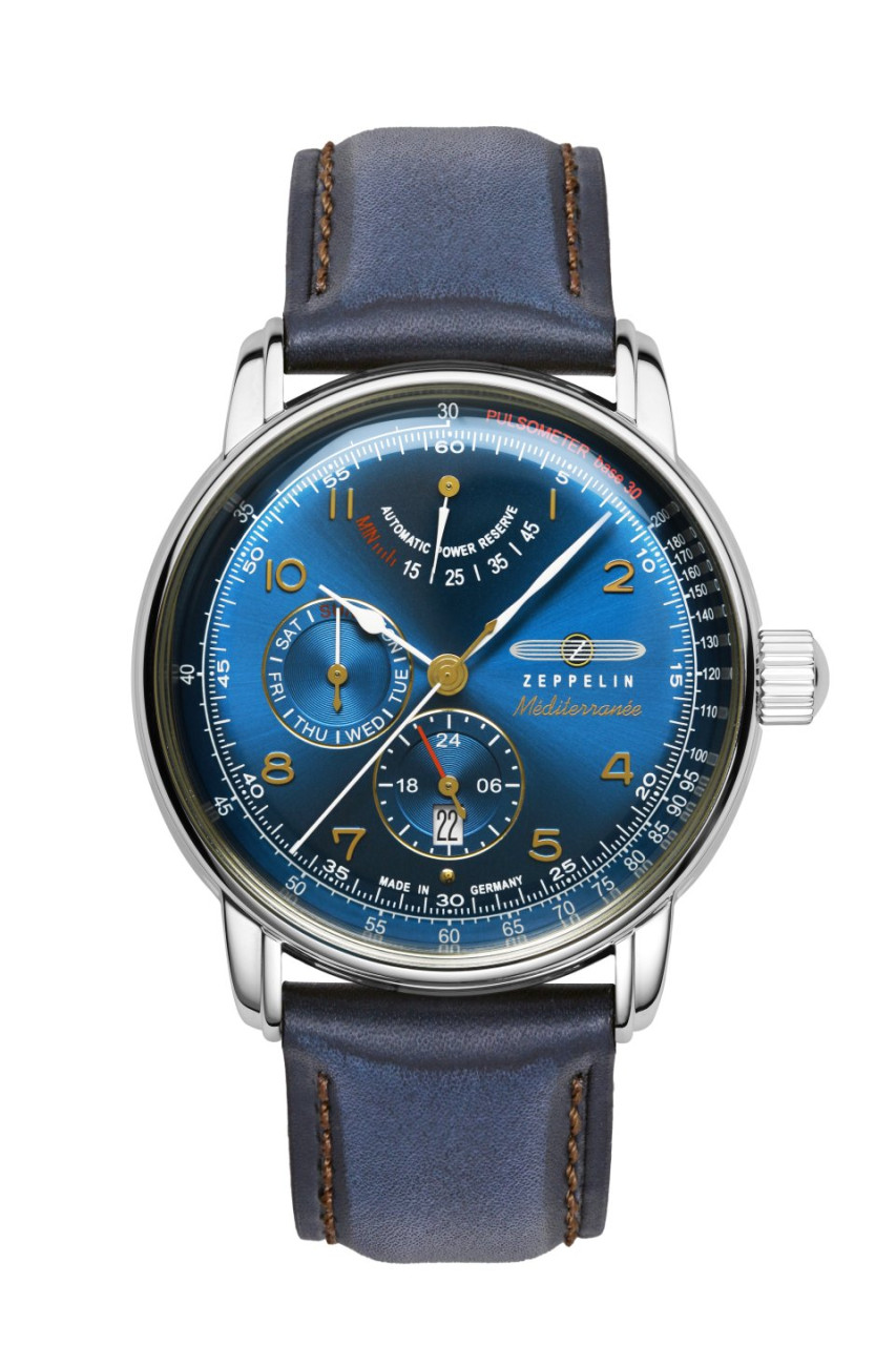 HAU, Zeppelin Méditerranée Autom. Cal. P9110 26 Jewels, stainless steel case, wr 5atm