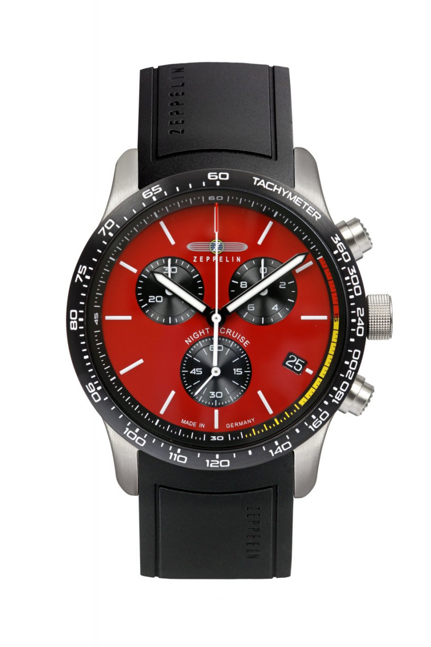 HAU, Zeppelin Night Cruise Chronograph KB ETA G10.212 4 Jew., Steelcase waterresistant 10atm