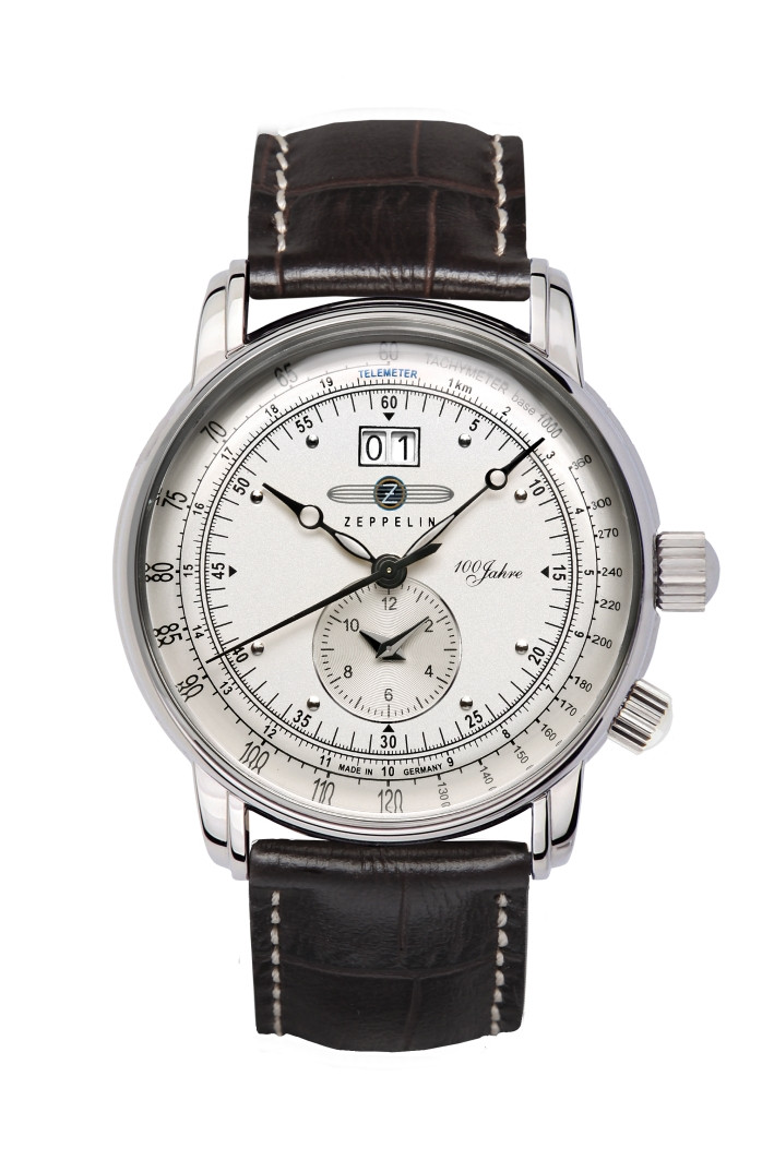 HAU, Zeppelin 100 Jahre Dual-Time Ronda6203 LZ-127, Stainless Steel, wr5atm, MineralK1