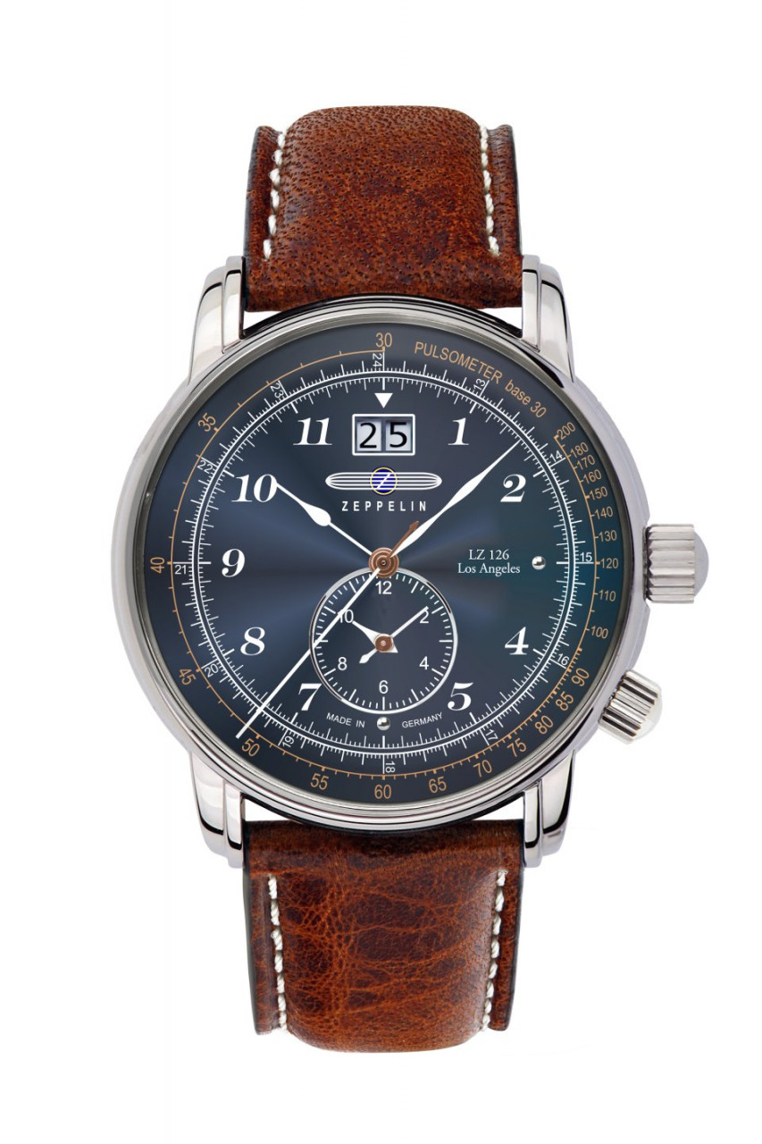 HAU, Zeppelin LZ-126 Dual-Time Ronda 6203.B Steelcase wr 5atm,  MineralglasK1 | LZ 126 Los Angeles | Men | Zeppelin