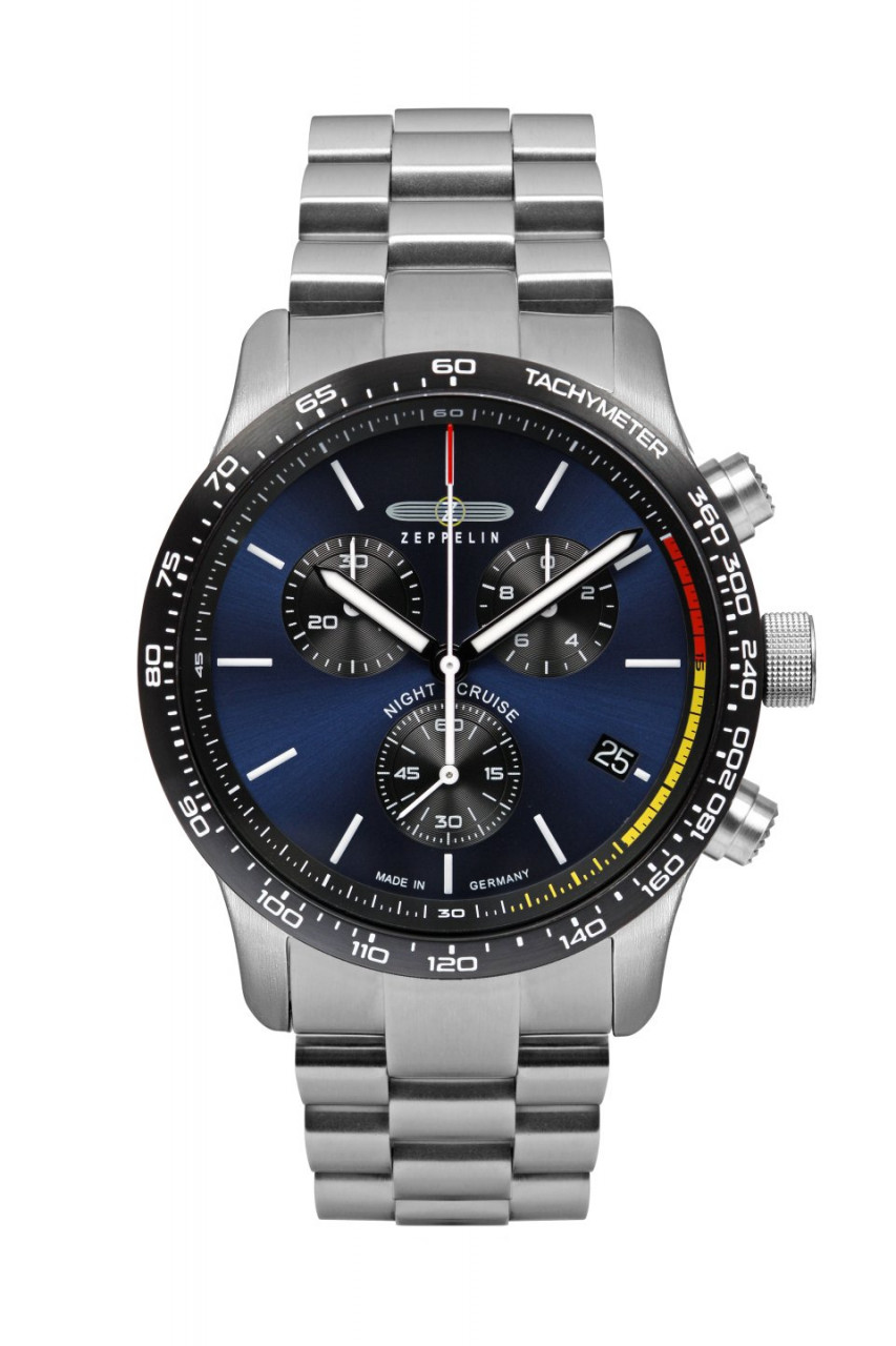 HAU, Zeppelin Night Cruise Chronograph MB ETA G10.212 4 Jew., Steelcase waterresistant 10atm