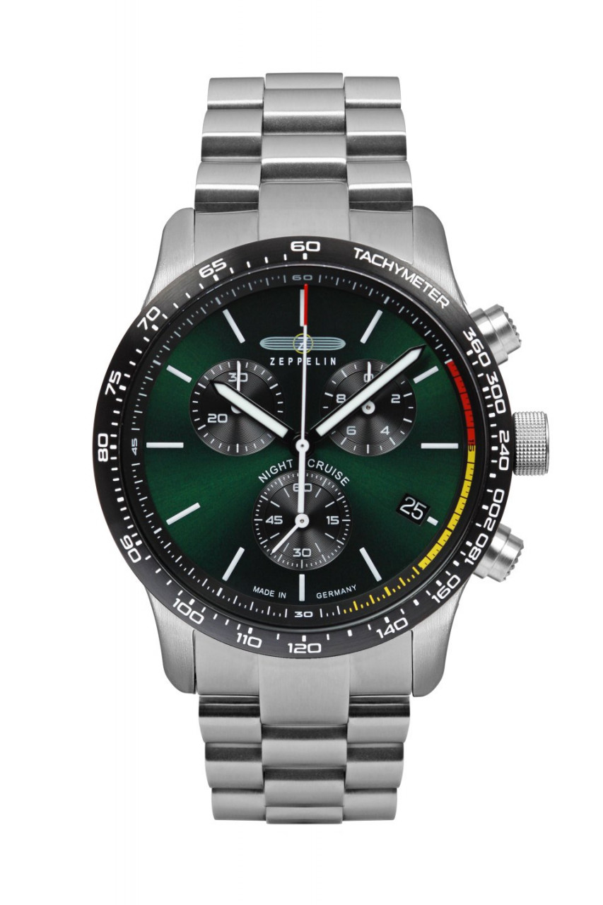 HAU, Zeppelin Night Cruise Chronograph MB ETA G10.212 4 Jew., Steelcase waterresistant 10atm