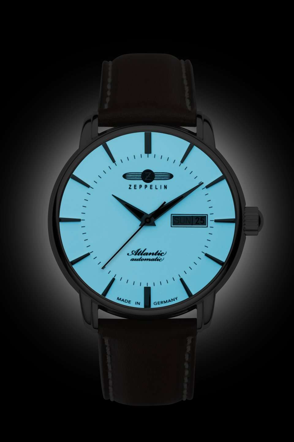 HAU, Zeppelin Atlantic Automatik DayDate 8205 21 Jewels, Steelcase