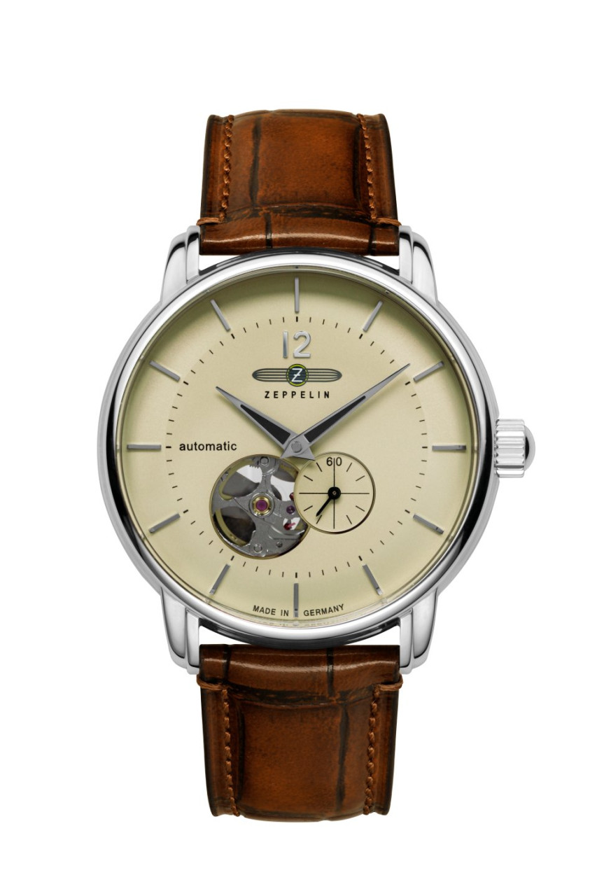 HAU, Zeppelin LZ-120 Bodensee Automatic open heart Cal. 82S5 21 Jewels, Steelcase wr 5atm, MineralK1
