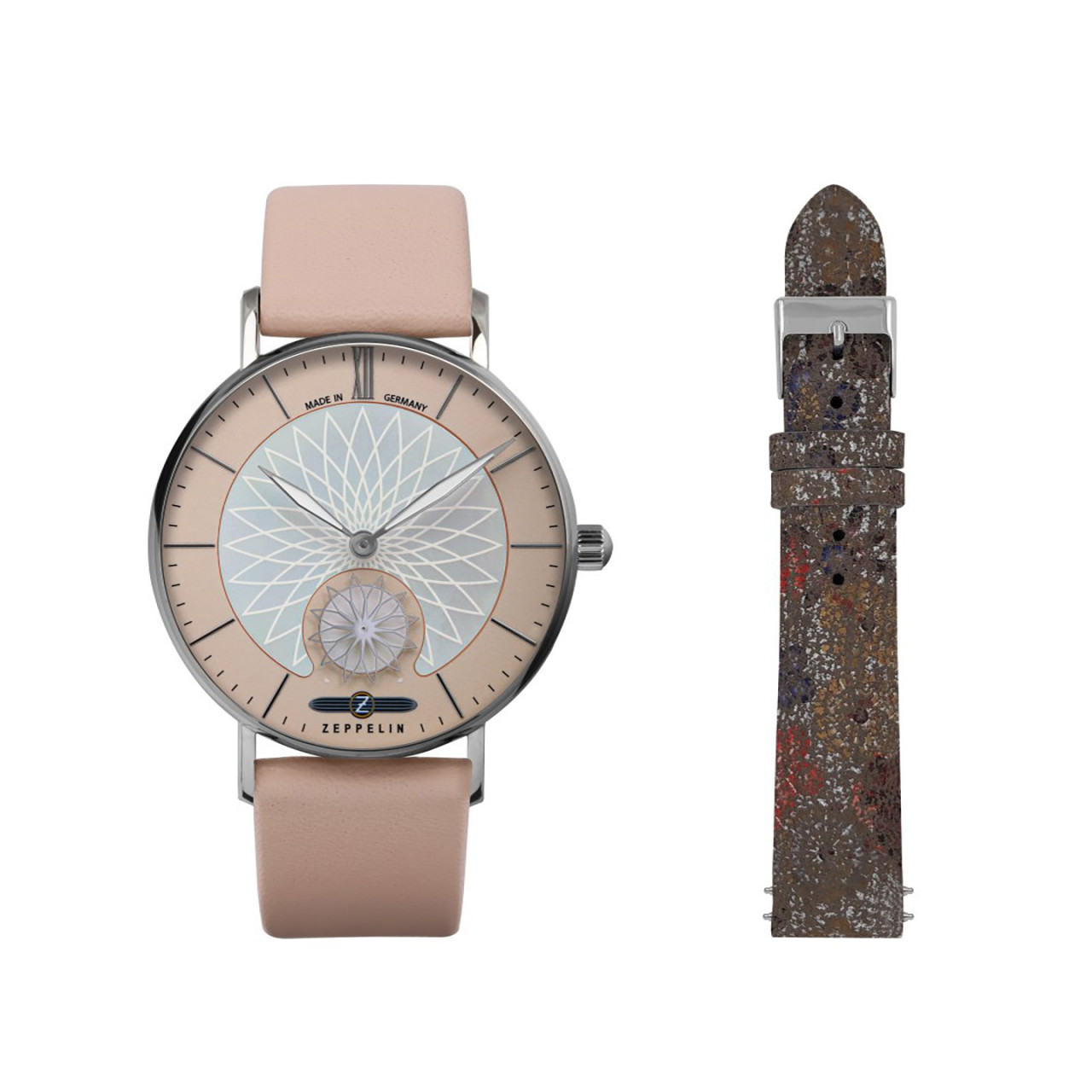 DAU, Zeppelin Mandala Quarz 1069 Ronda 1069, Steelcase 36mm, wr 5atm