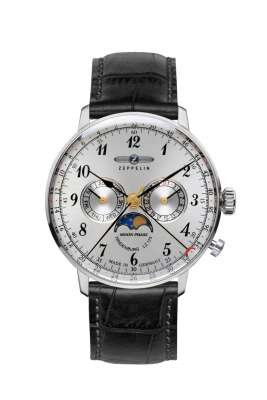 HAU, Zeppelin Hindenburg Moonphase Ronda 706B, Steelcase
