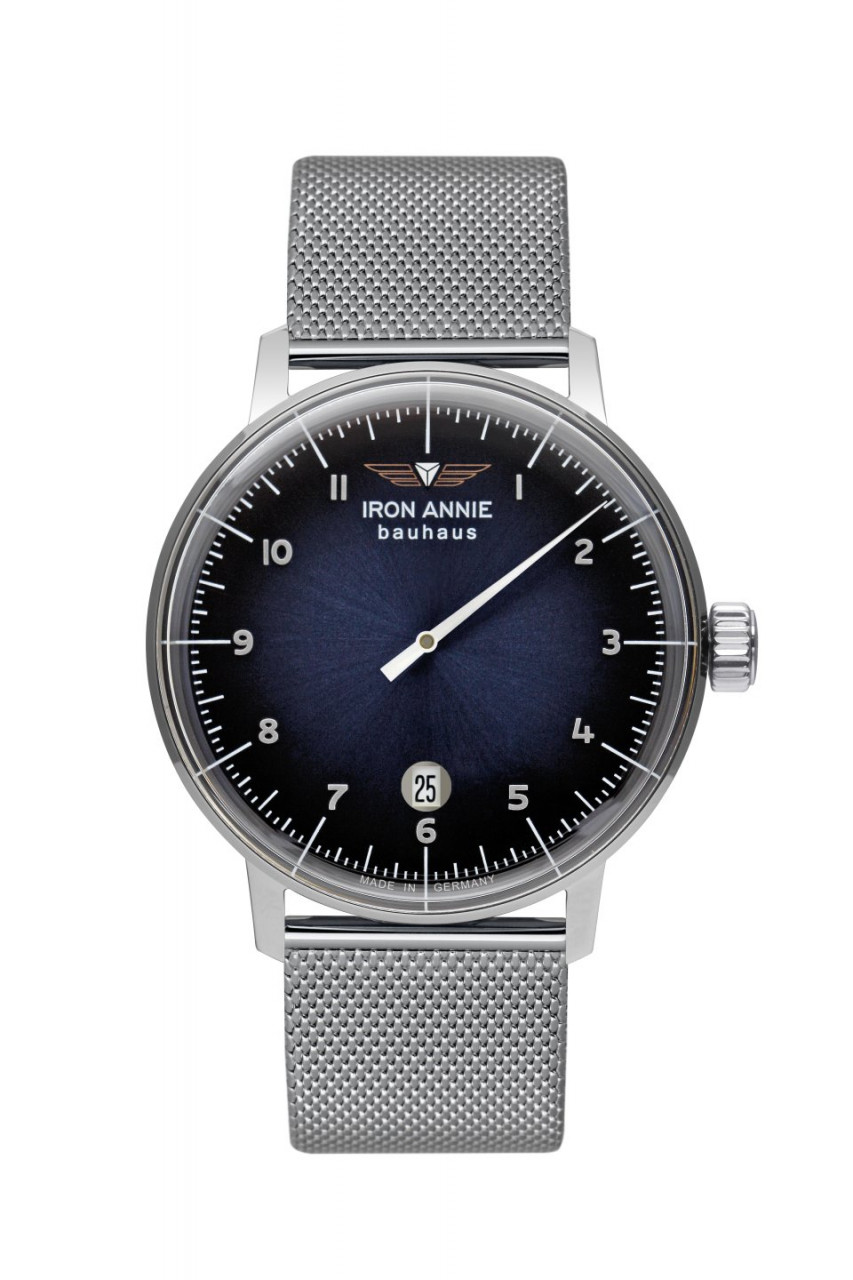 HAU, Iron Annie Bauhaus Monotimer Quarz MB ETA F06.111, Steelcase 40mm, wr 5 atm