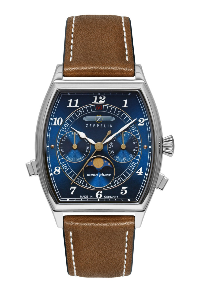 HAU, Zeppelin Metropolis Moonphase 706.1 Ronda 706.1, Steelcase wr 5atm