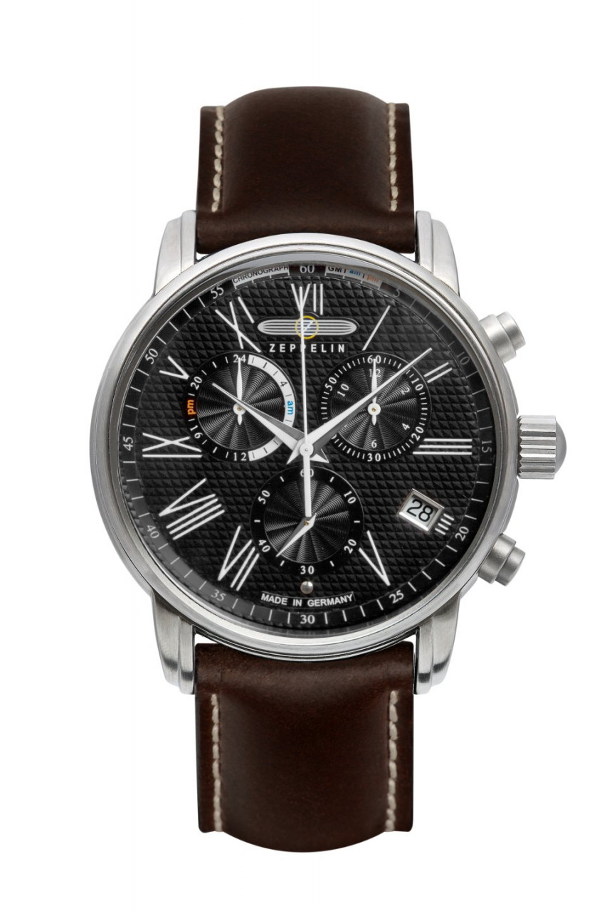 HAU, Zeppelin LZ127, Chronograph GMT ETA G10.962, 42mm, Steelcase, wr 5atm