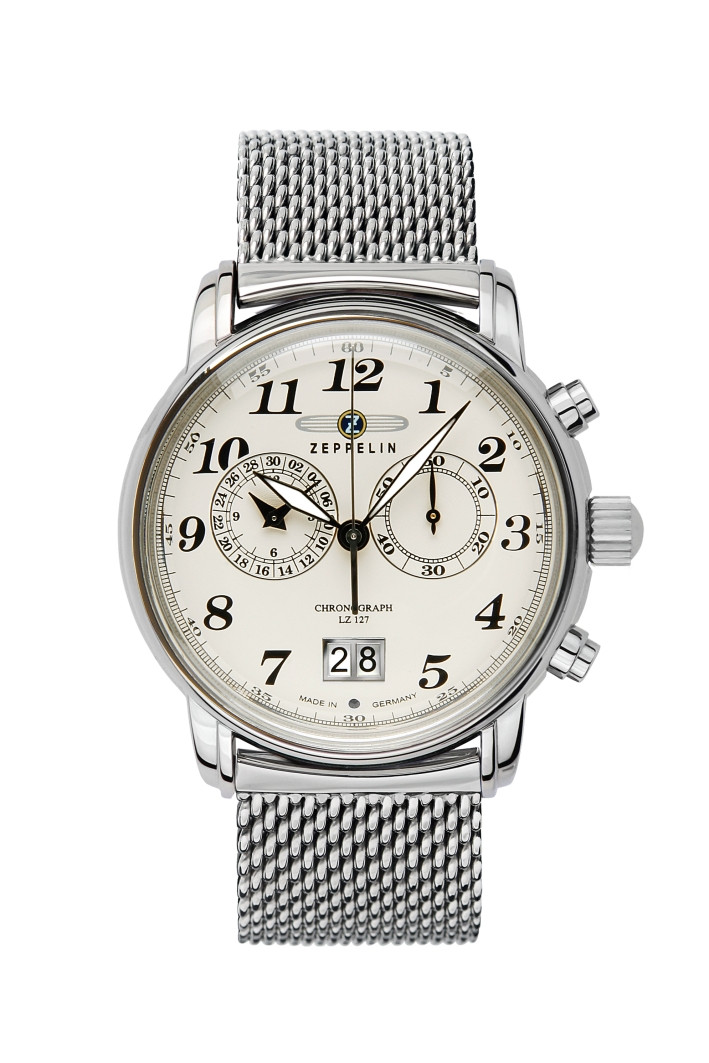 HAU Zeppelin LZ-127 Chrono Ronda5020B MB Steelcase, wr 5atm, MineralglasK1