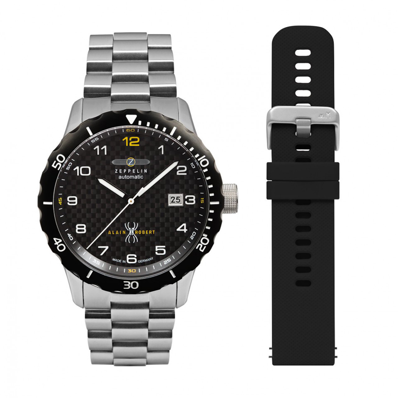 HAU, Zeppelin NightCruise Automatic Ed. AR SET Kal. 9015 24 Jewels, Steelcase Diver wr 20atm