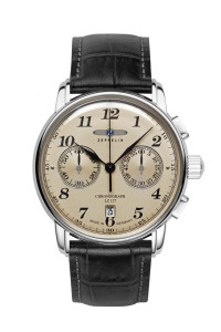 HAU, Zeppelin LZ 127 Chrono Cal. 6S21 Steelcase wr 5atm, MineralK1 HAU, Zeppelin LZ 127 Chrono Cal. 6S21 Steelcase wr 5atm, MineralK1