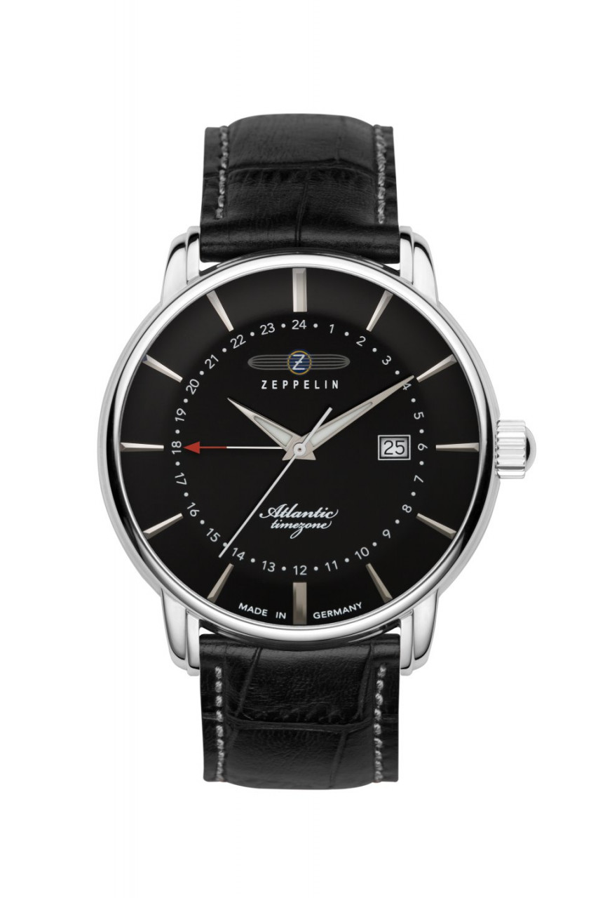 HAU, Zeppelin Atlantic GMT-Time Ronda 505.24H Steelcase 40mm, wr 5atm, MineralglasK1